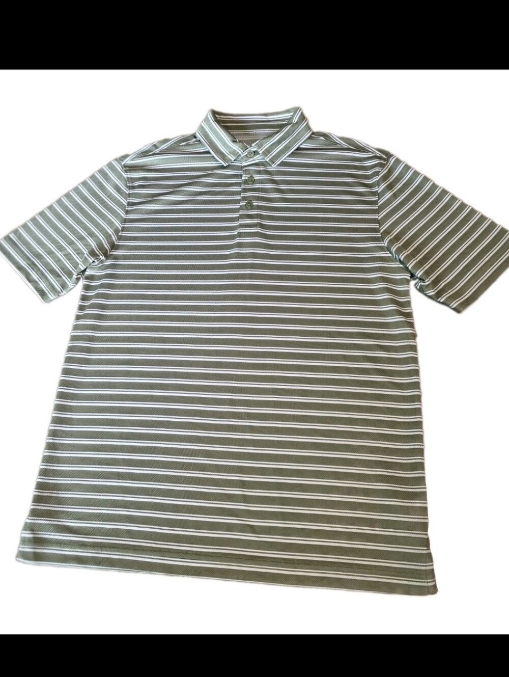 RedHead Olive Green & White Striped Polo